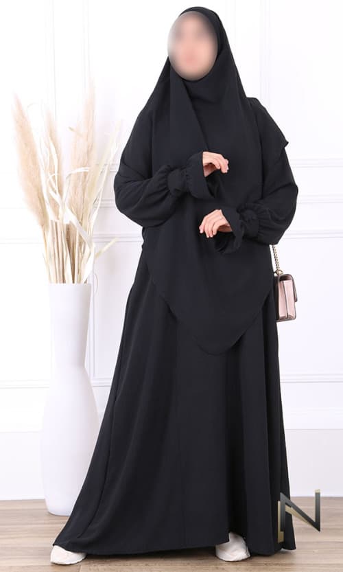 Flay gown & vshape Egyptian hijab