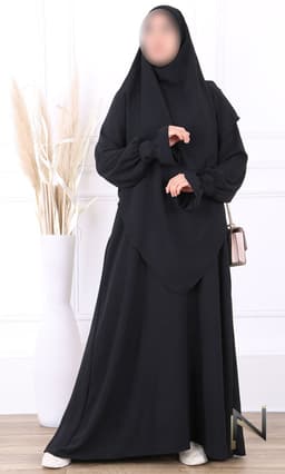Flay gown & vshape Egyptian hijab