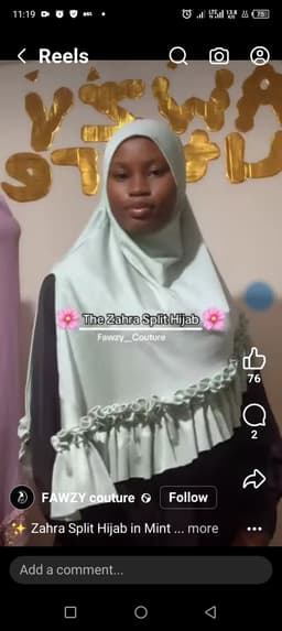 Khadeejah instant Hijab